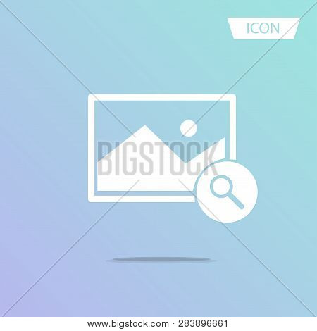 Search Picture Icon Isolated On White Background.