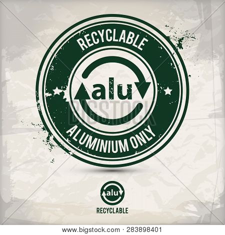 Alternative Recyclable Alu Stamp Containing: Two Environmentally Sound Eco Motifs In Circle Frames, 