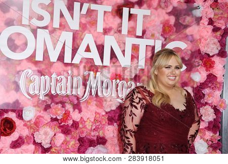Rebel Wilson at the Los Angeles premiere of 'Isn't It Romantic' held at the Ace Hotel Theatre in Los Angeles, USA on February 11, 2019.