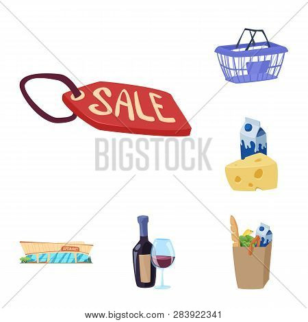 Vector Design Of Food And Drink Icon. Collection Of Food And Store Stock Symbol For Web.