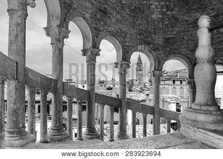 Palazzo Contarini Del Bovolo In Venice. Italy