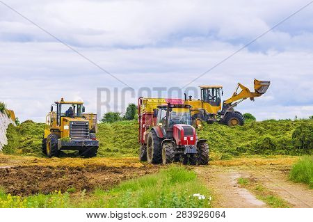Agricultural Machinery For Harvesting Silage. Silage Feed