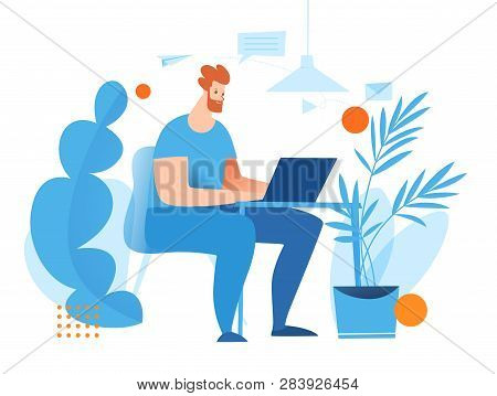 Vector Concept Business Illustration With A Man