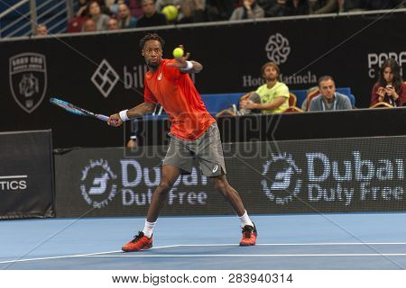 Sofia - February 09.2019: Gael Monfils (fra) Participate At The Atp Sofia Open Tournament In Sofia, 