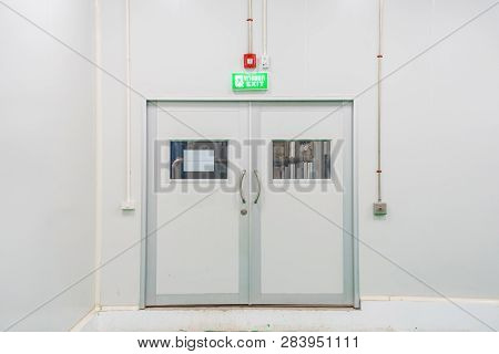 Emergency Fire Exit Door White Clean New Fire Extinguisher Fire Alarm