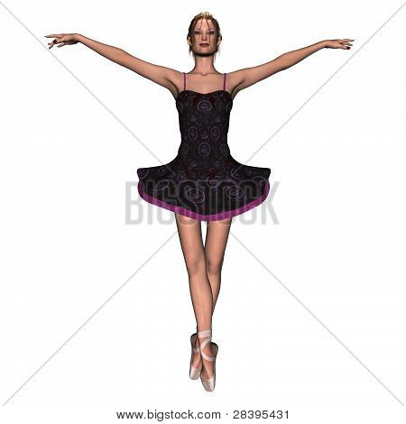 Ballerina in abito viola - 2