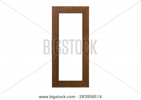 Wooden Frame. Rustic Wood Frame Isolated On The White Background