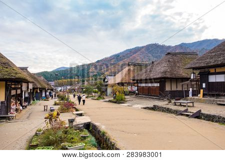 Ouchujuku ancient post Village Fukushima Japan