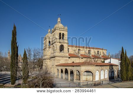 Salamanca, Spain; February 2019: View Of The Church Of The Arrabal, On The Outskirts Of The Monument