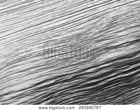 The Structure Of Piece Of Wood. Shot From Close View.