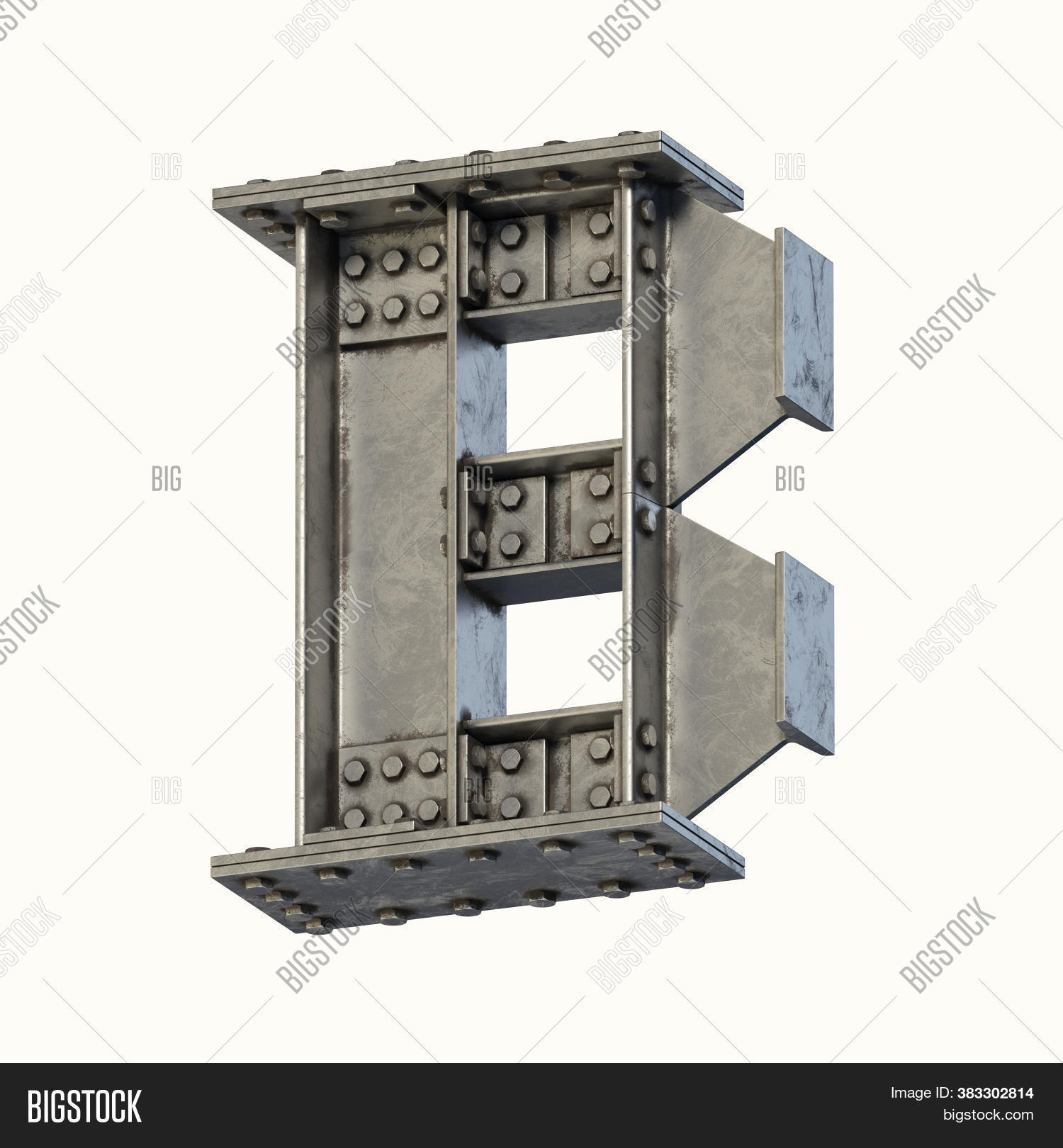Steel Beam Font 3d Image & Photo (Free Trial) Bigstock
