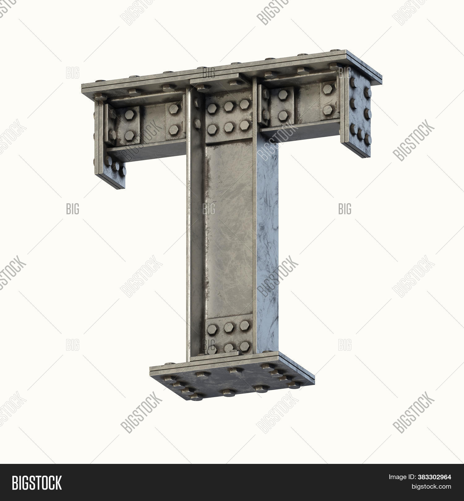 Steel Beam Font 3d Image & Photo (Free Trial) Bigstock