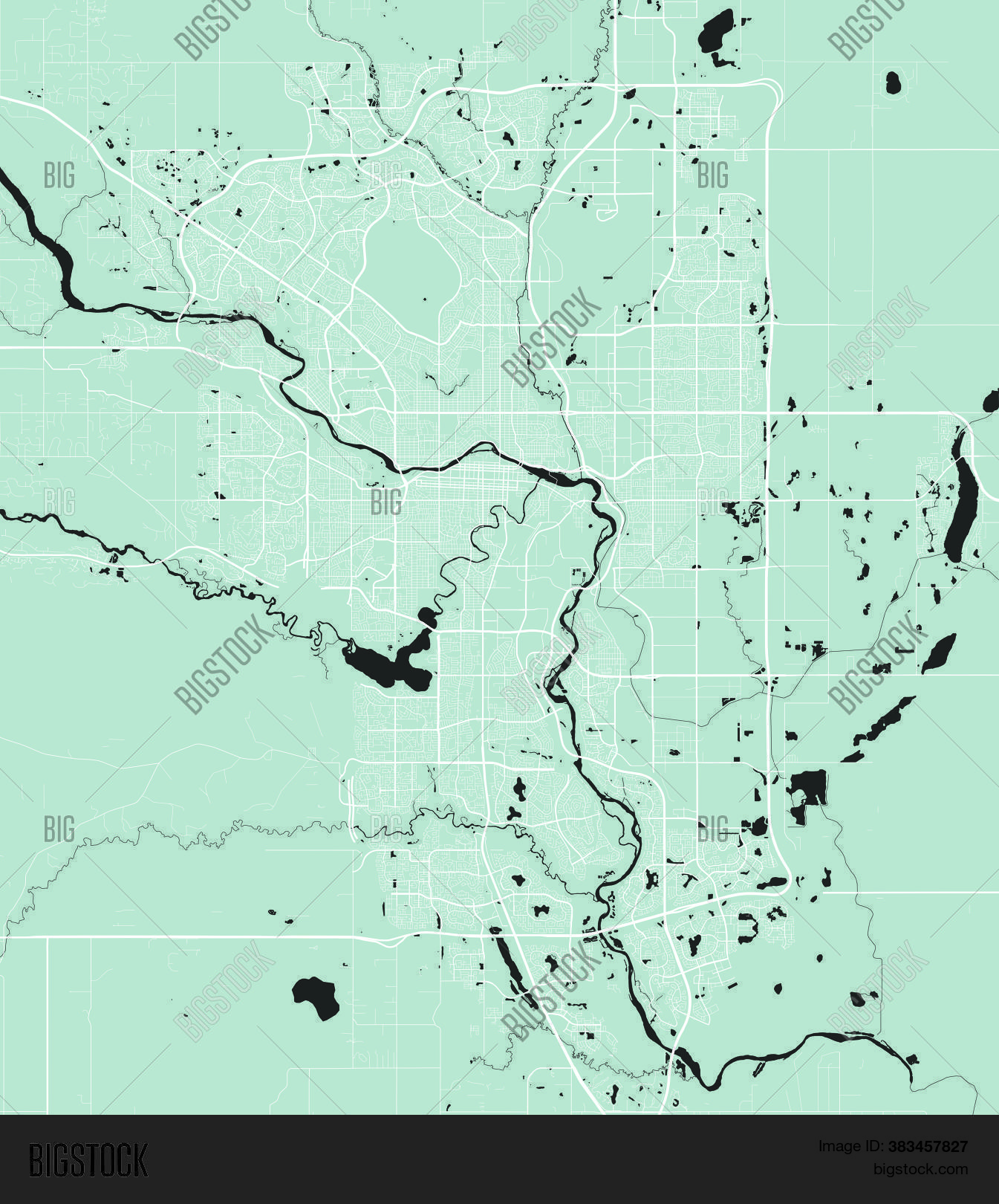 Vector Map Calgary. Vector & Photo (Free Trial) | Bigstock