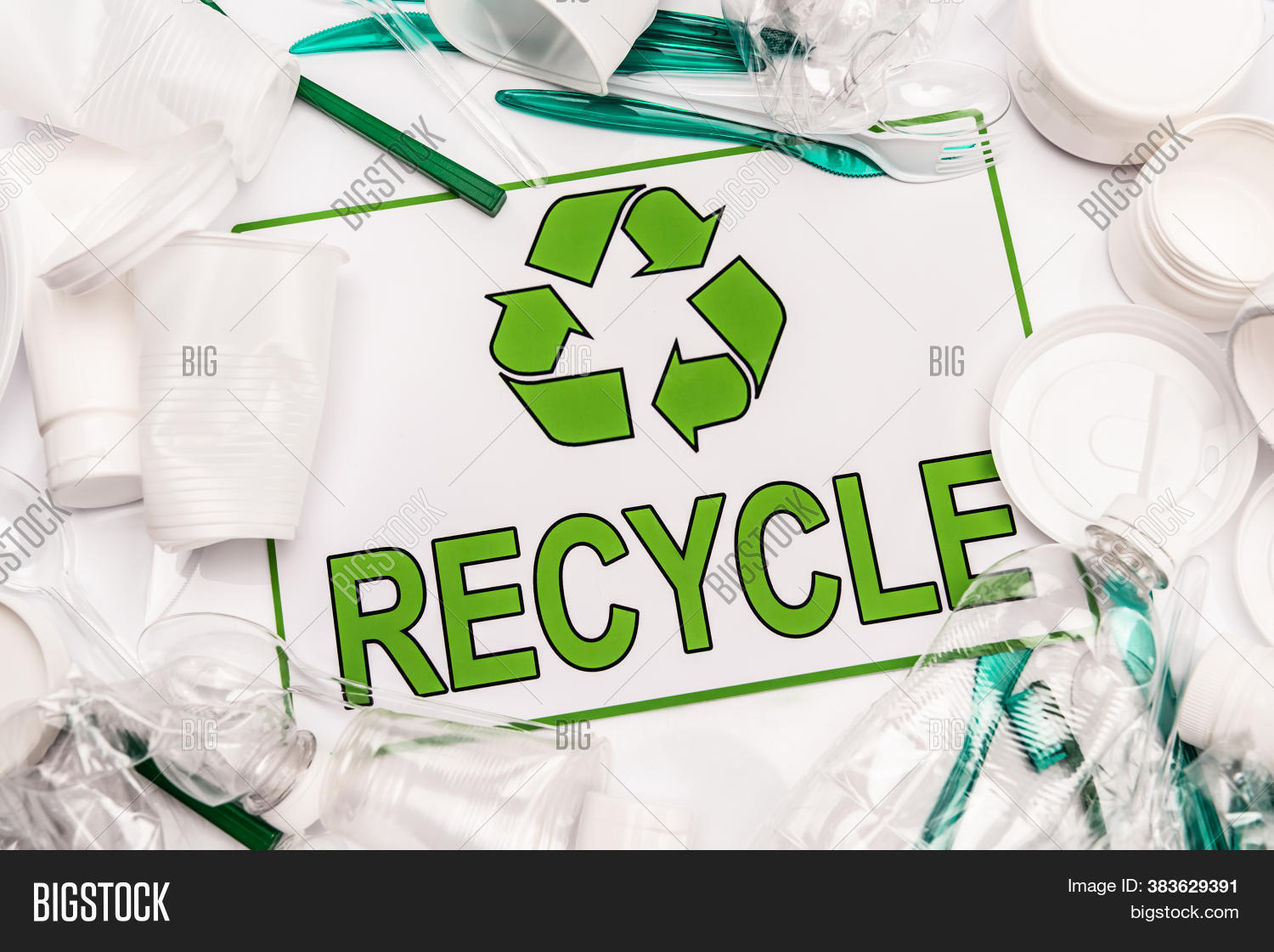 Top View Recycle Card Image & Photo (Free Trial) Bigstock
