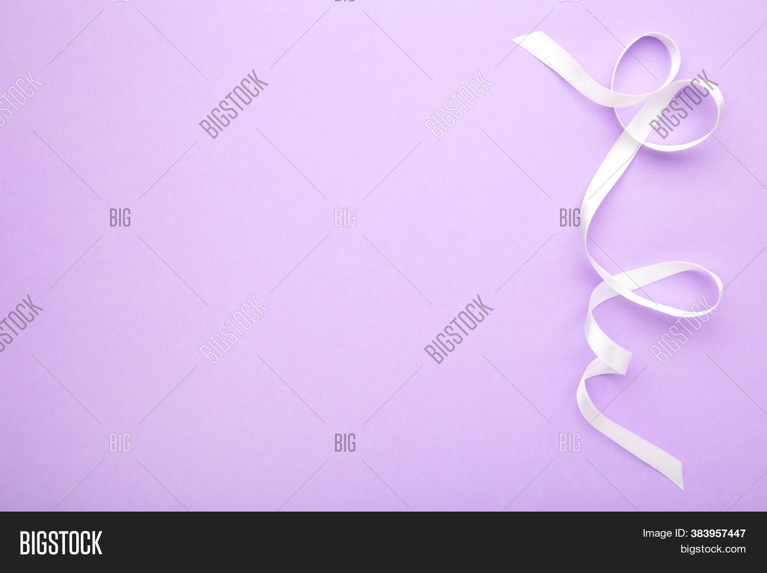Purple Ribbon On Image & Photo (Free Trial) Bigstock