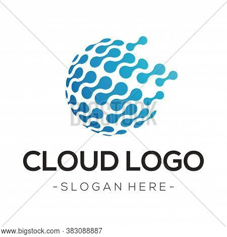 Cloud Tech Logo, Cloud Technology Logo Vector