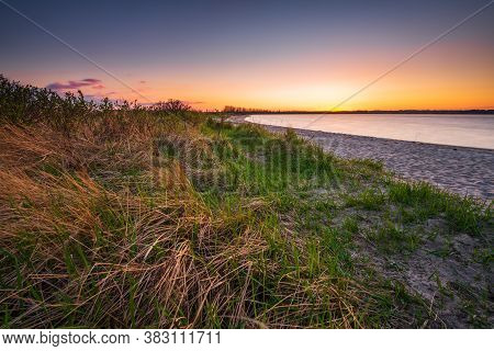 Baltic Sea Beach During Sunset, Beautiful Scenery, Poland