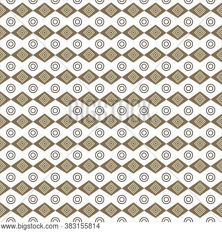 Seamless Geometric Vector Pattern. Abstract Background. Brown And Blue Geometric Ornamental Vector P