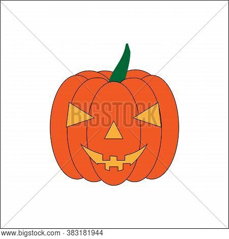 Halloween Pumpkin With Eyes Cut Out And Grin