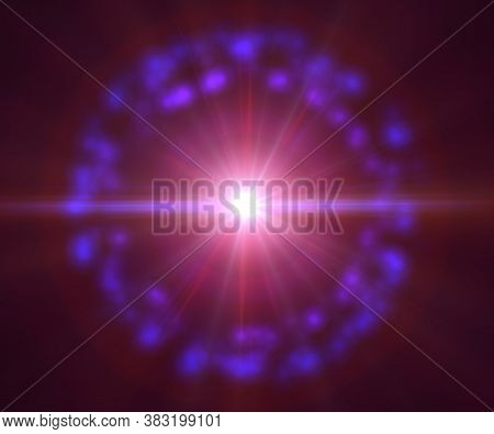 Pulsar Star Light In Space, Illustration Abstract