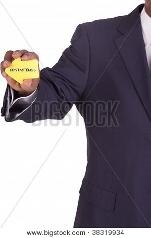 Zakenman met een Notiz In de Hand