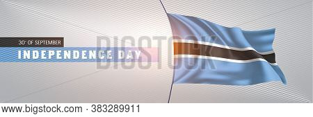 Botswana Happy Independence Day Greeting Card, Banner Vector Illustration