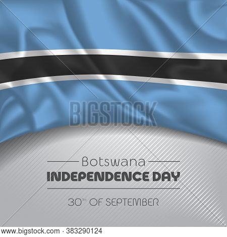 Botswana Happy Independence Day Greeting Card, Banner Vector Illustration
