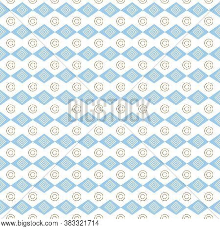 Seamless Geometric Vector Pattern. Abstract Background. Brown And Blue Geometric Ornamental Vector P