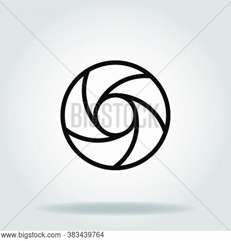 Logo Or Symbol Of Diafragma Icon With Black Line Style