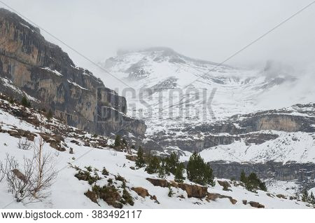 Ordesa Valley in the Ordesa and Monte Perdido National Park. Pyrenees. Huesca. Aragon. Spain.