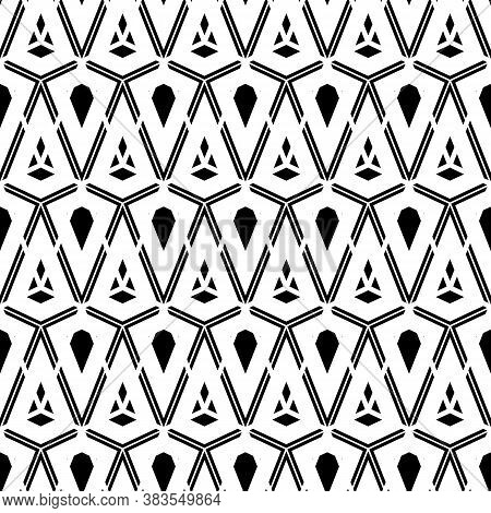 Seamless Pattern With Kites. Interlocking Polygons Tessellation Background. Image With Repeated Geom