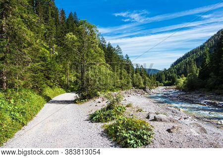 Valley Wimbachtal In The Berchtesgaden Alps, Germany.
