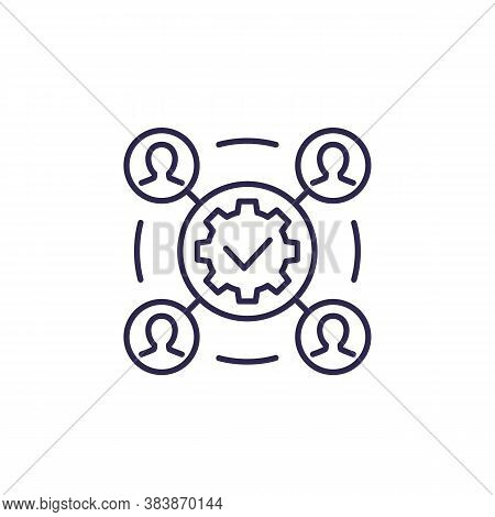 Project Execution, Business Line Icon, Eps 10 File, Easy To Edit