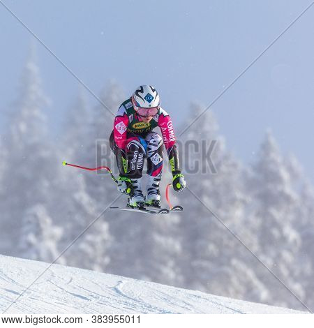 Tina Weirather Of Liechtenstein In Action During The Fis Ski World Cup Super_g In Lake Louise, Alber