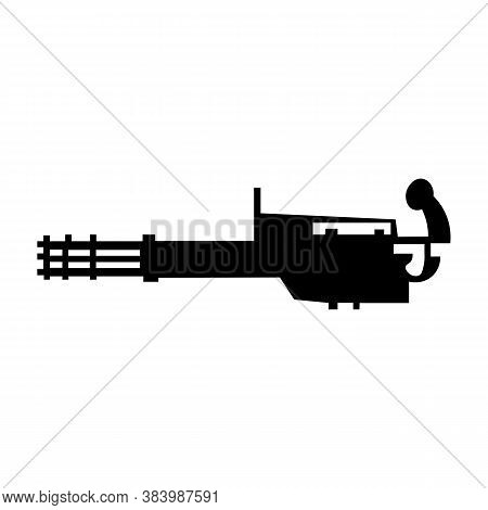 Machine Sign Black Icon Ak 47. Vector Illustration Eps 10