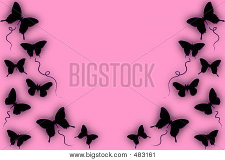 Pink Butterfly baggrund.