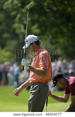  LOCH LOMOND, SZKOCJA - 10 LIPIEC 2009; Loch Lomond Szkocji; Retief Goosen (RSA) w s