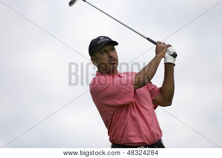  LOCH LOMOND, SCOZIA - 9 LUGLIO 2009; Loch Lomond Scozia; Jeev Milkha Singh (IND) competere nella