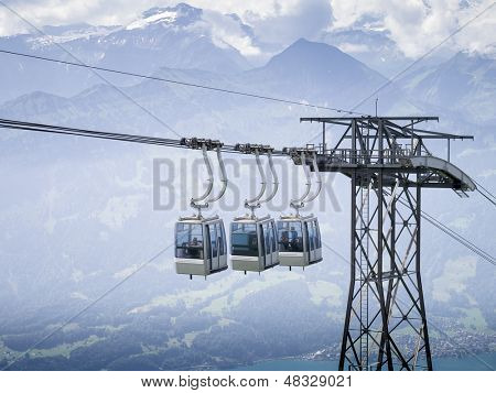 Un'immagine della funicolare a Beatenberg Svizzera