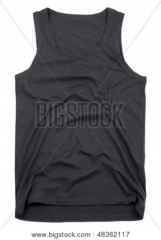 Sleeveless men's shirt isolated on white