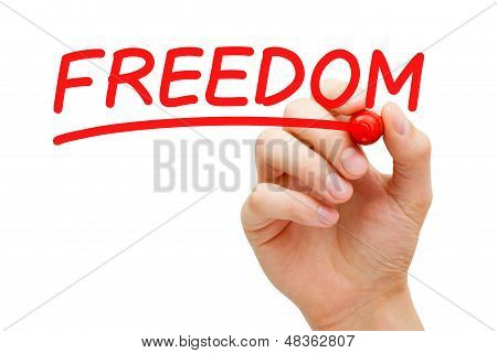 Liberdade marcador vermelho