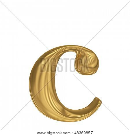 Gyldne brev c. guld solid alfabet, høj kvalitet 3d render