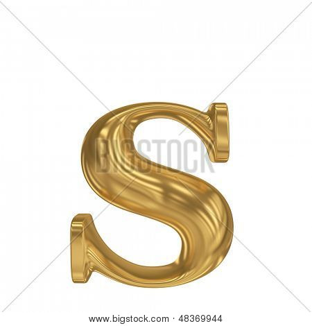 Gyldne brev s. guld solid alfabet, høj kvalitet 3d render