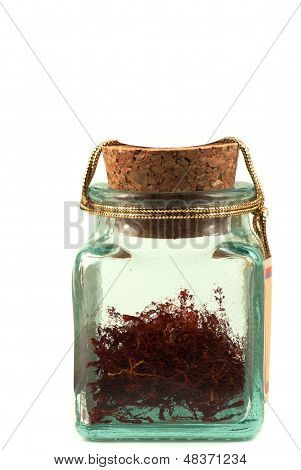 Safran In A Glass Jar