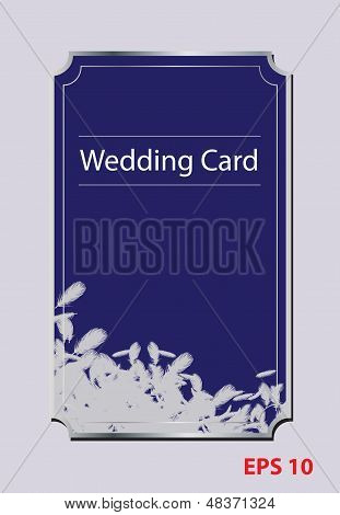 Vogel Feder Hochzeit Karte