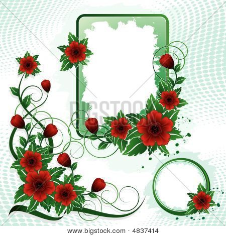 Set con fiore rosso