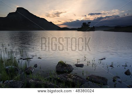 Stunning Mountain And Lake Sunrise Reflections Beautiful Landscape With Sunbeams