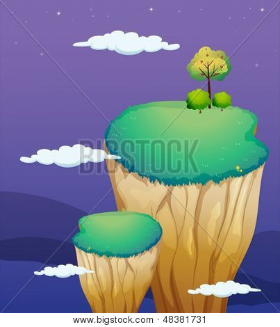 매우 높은 땅 대형의 그림