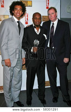 Harvey Mason Jr with Damon Thomas and Randy Spendlove in the press room at the 12th Annual Critics' Choice Awards. Santa Monica Civic Auditorium, Santa Monica, CA. 01-12-07