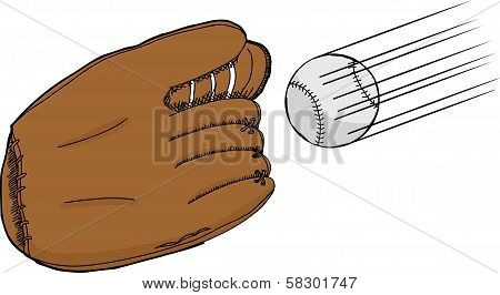Baseball Glove With Ball
